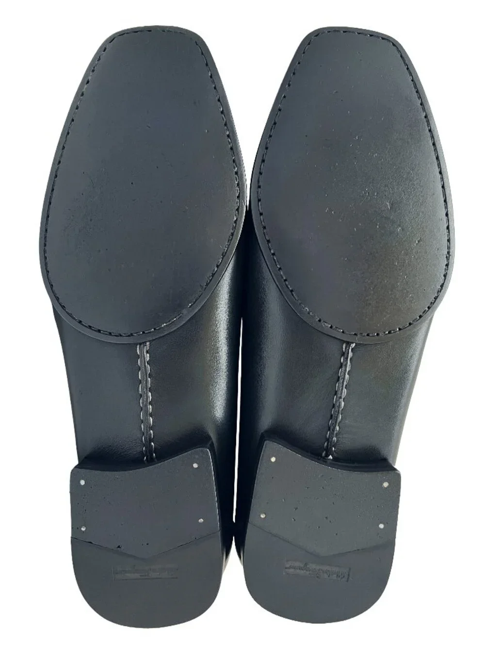 Salvatore Ferragamo Black Leather Bit Slip-On Loafers - Picture 5 of 8